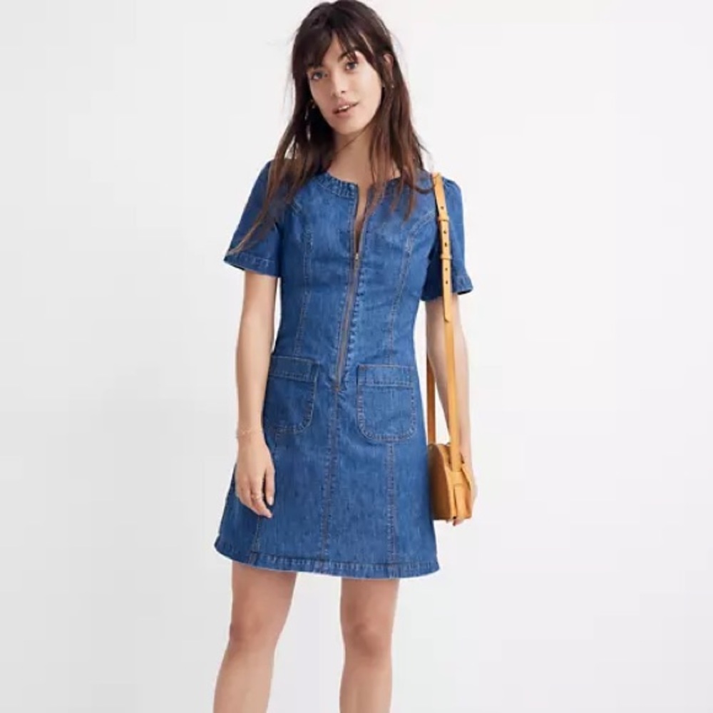 Madewell Denim A-line Zip Dress - 00
